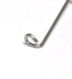 Arrowhead Clasps are made by bending stainless steel wire into the shape of an arrowhead.
