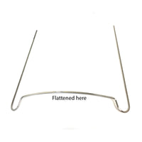 We have converted our Flatbow sizes to our FLATTENED labials and the chart below should help you figure out which flattened labial you are requiring.  Available in regular and small loop